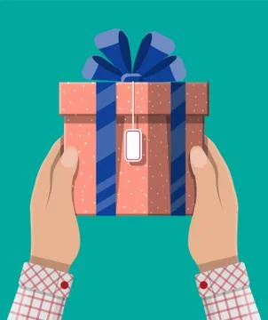 Gift box in hand. Stock Illustration