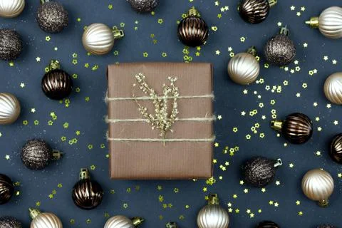 Gift box handmade Stock Photos