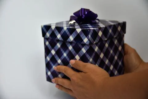 Gift box in hands. Stock Photos