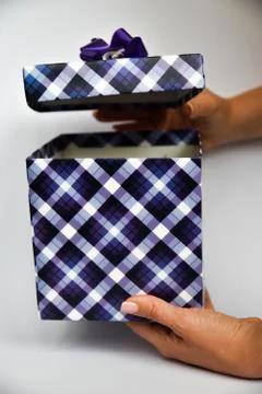 Gift box in hands. Stock Photos