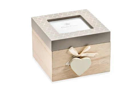 Gift box with a heart Stock Photos