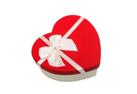 Gift box heart Stock Photos