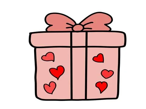Gift box with hearts icon over white background, vector illustration design Stockillustratie