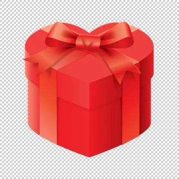 Gift box heartshaped Stock Illustration