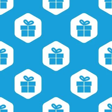 Gift box hexagon pattern Stock Illustration