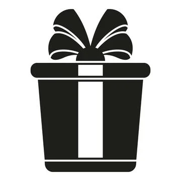 Gift box icon with bow for celebration Stock Illustration
