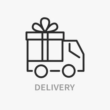 Gift box icon. Cargo logo design, Delivery service concept Stock Illustration