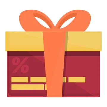 Gift box icon cartoon vector. Customer program Stock-Illustration