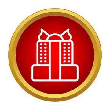 Gift box icon for celebration and holidays Stock Illustration