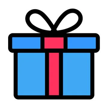 Gift box icon design. Vector present symbol isolated on white background 스톡 일러스트