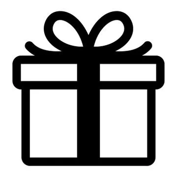 Gift box icon design. Vector present symbol isolated on white background Stock Illustration