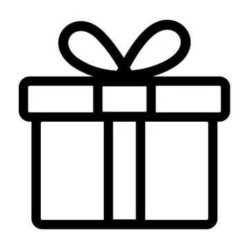 Gift box icon design. Vector present symbol isolated on white background Stock Illustration