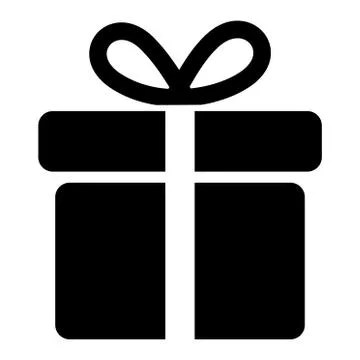 Gift box icon design. Vector present symbol isolated on white background イラスト素材