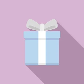 Gift box icon flat . Delivery package イラスト素材