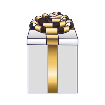 Gift box icon, flat design Stock Illustration