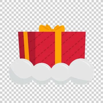 Gift box icon. Flat illustration of gift box icon for web design Stock Illustration