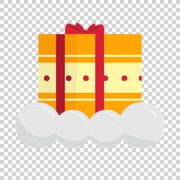Gift box icon. Flat illustration of gift box icon for web design Illustrazione stock