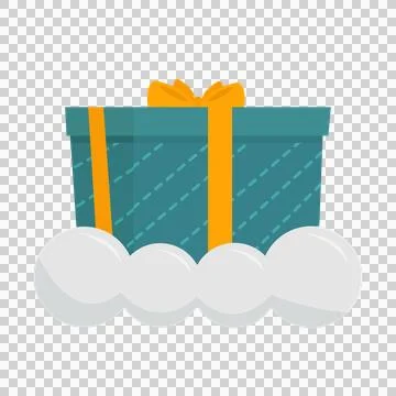 Gift box icon. Flat illustration of gift box icon for web design Stock Illustration