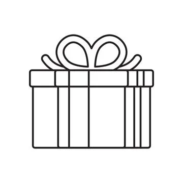 Gift box icon in flat style. Prize with ribbon bow vector illustration on i.. Stock Illustration