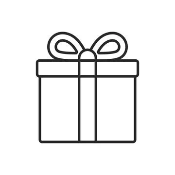 Gift box icon in flat style. Prize with ribbon bow vector illustration on i.. Stock Illustration