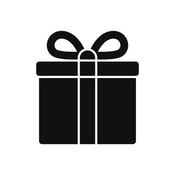 Gift box icon in flat style. Prize with ribbon bow vector illustration on i.. Stock Illustration