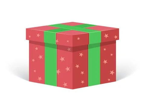 Gift box icon in flat style. Prize vector illustration on isolated backgrou.. Stockillustratie