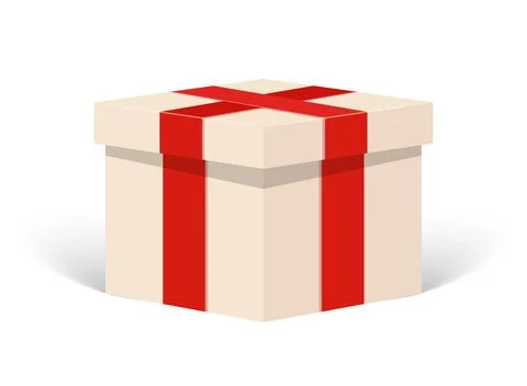 Gift box icon in flat style. Prize vector illustration on isolated backgrou.. Stockillustratie