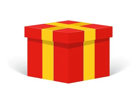 Gift box icon in flat style. Prize vector illustration on isolated backgrou.. Stockillustratie