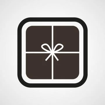 Gift Box Icon Flat Vector illustration Illustrazione stock