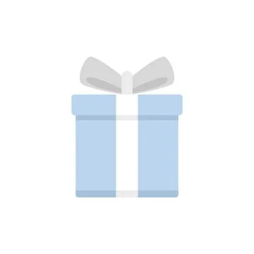 Gift box icon flat vector. Delivery package Stockillustratie