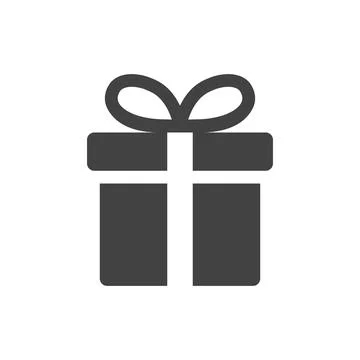 Gift box icon flat vector on white background Stock Illustration