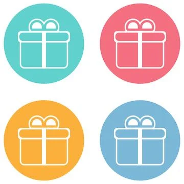 Gift box icon, gift boxes icons set. Vector illustration. Stock Illustration