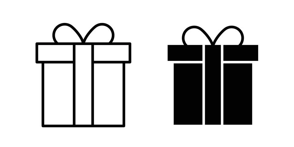 Gift box icon illustration vector, icon set for apps Stock Illustration