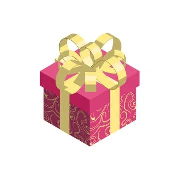 Gift box icon isolated on white background. Stock Illustration