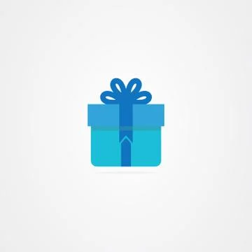 Gift box icon logo design Illustrazione stock