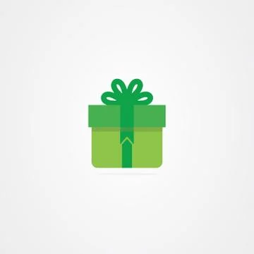 Gift box icon logo design Stock Illustration