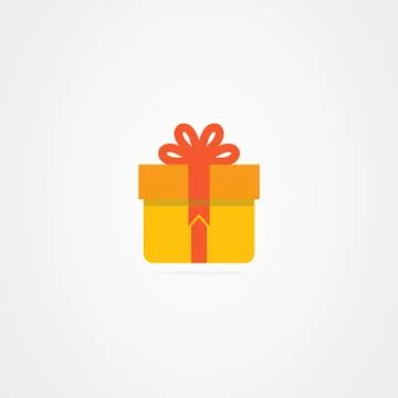 Gift box icon logo design Illustrazione stock