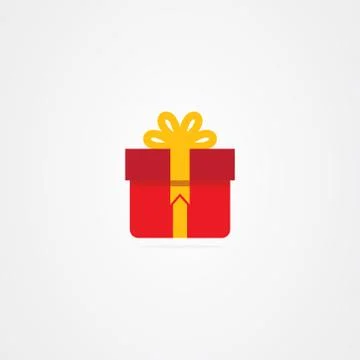 Gift box icon logo design Illustrazione stock