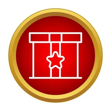 Gift box icon presenting award or bonus concept Stock Illustration