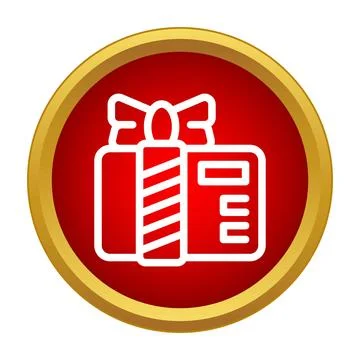 Gift box icon presenting celebration and surprise Stock Illustration