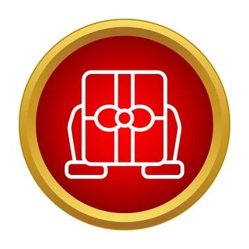 Gift box icon presenting celebration and holiday surprise Stock Illustration
