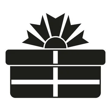 Gift box icon presenting a special present Stock Illustration