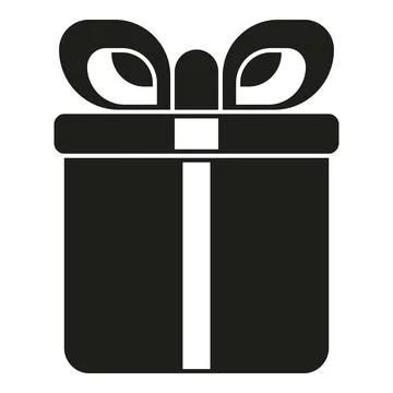 Gift box icon presenting a surprise or present Stock Illustration