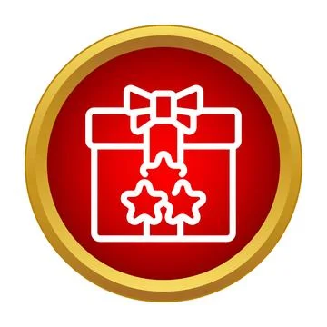 Gift box icon representing holiday celebration concept Stock Illustration