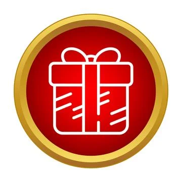 Gift box icon representing holidays and celebrations Stock Illustration