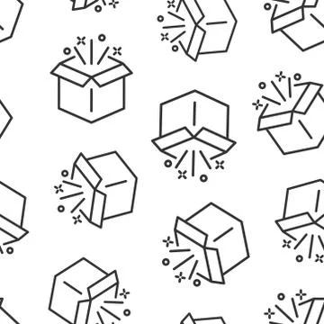Gift box icon seamless pattern background. Magic case vector illustration on  Illustrazione stock