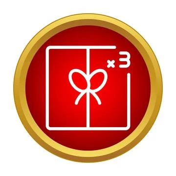 Gift box icon showing multiple gifts or rewards Stock Illustration