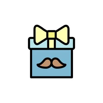 Gift box icon. Simple color with outline vector elements of cultural activities Stock Illustration