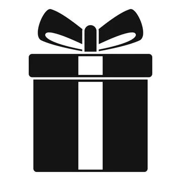 Gift box icon simple . Delivery package 库存插图