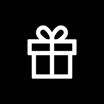 Gift box icon for simple flat style ui design Stock Illustration